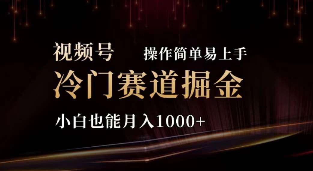 2024视频号冷门赛道掘金，操作简单轻松上手，小白也能月入1000+-阿戒项目库